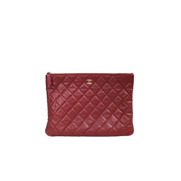 CHANEL Burgundy Clutch A-A33668 - Picture 1 of 1